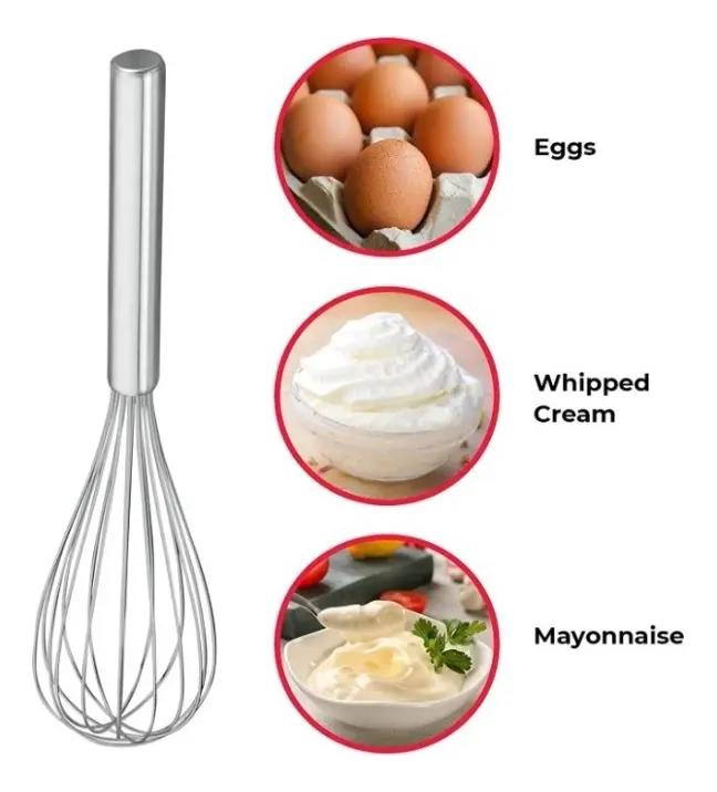 BATIDOR MANUAL DE ACERO INOXIDABLE PARA COCINA - 3