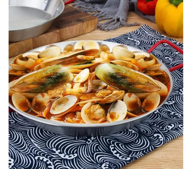 SARTE N PAELLERO DE ALUMINIO DE 22CM PARA COCINAR PAELLAS - 4