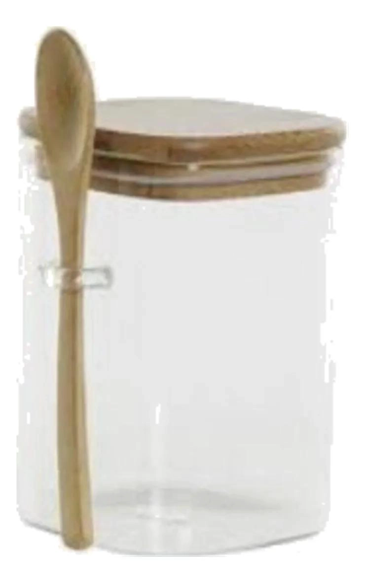 TARRO DE CRISTAL DE 15 CM PARA ALMACENAMIENTO DE ALIMENTOS - 1