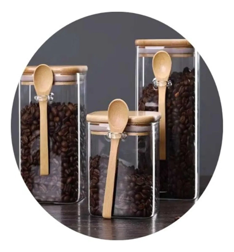 TARRO DE CRISTAL DE 15 CM PARA ALMACENAMIENTO DE ALIMENTOS - 2