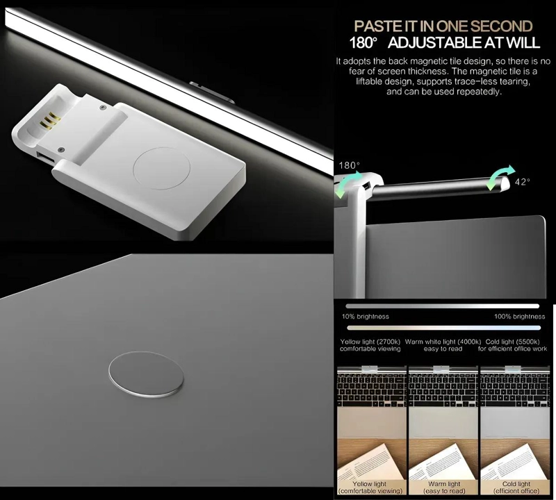 LAMPARA LED RECARGABLE CON SENSOR Y DISEÑO MAGNE TICO - 2