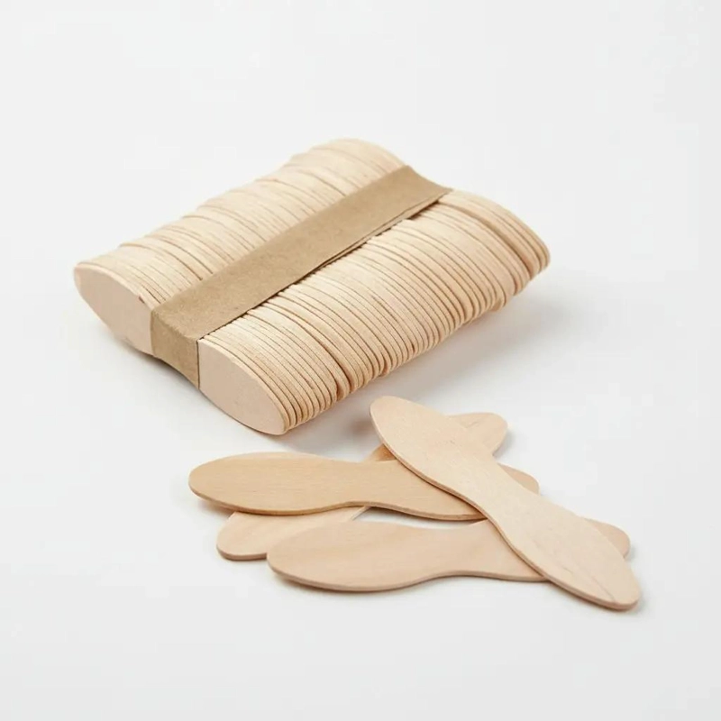 CUCHARAS DE MADERA ECOLOGICAS PARA HELADOS Y POSTRES - 1