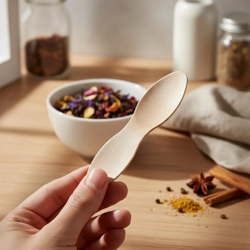 CUCHARAS DE MADERA ECOLOGICAS PARA HELADOS Y POSTRES - 3