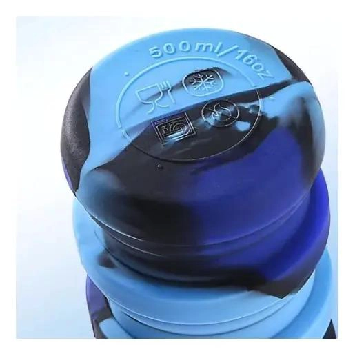 BOTELLA PLEGABLE DE SILICONA PARA AGUA DEPORTIVA Y ESCOLAR - 5