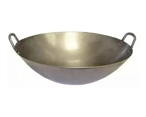 WOK DE ACERO INOXIDABLE 45 CM PARA COCINAR - 1