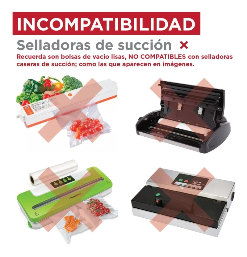 100 BOLSAS DE VACIO LISAS 20X30 CM PARA SELLADORAS PROFESIONALES - 3