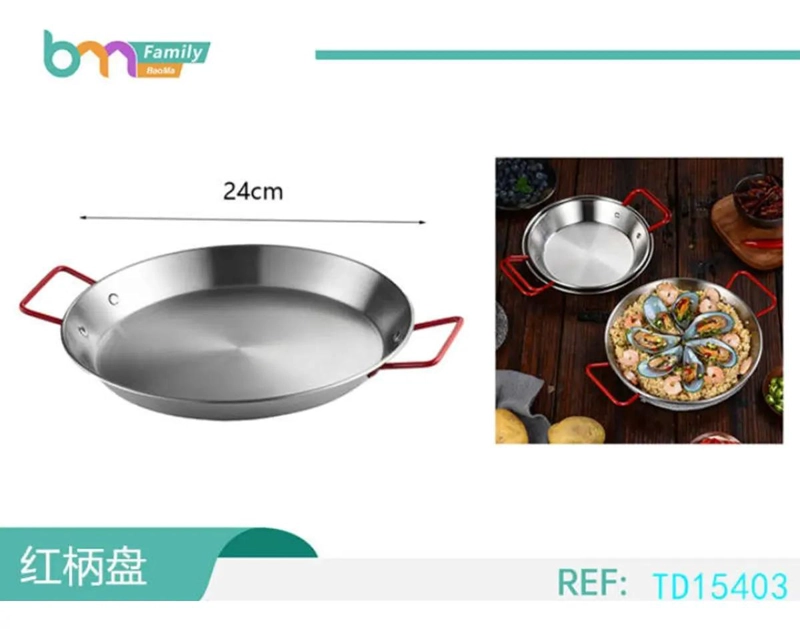 PAELLERA DE ACERO INOXIDABLE 24 CM PARA COCINAR - 7