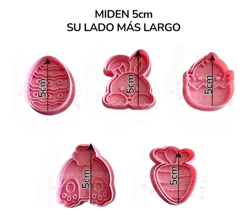 SET DE CORTADORES DE GALLETA PARA PASCUA CON DISEÑO DE CONEJO - 2