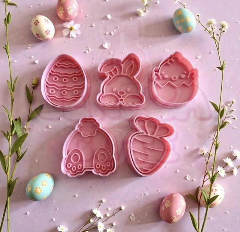 SET DE CORTADORES DE GALLETA PARA PASCUA CON DISEÑO DE CONEJO - 3