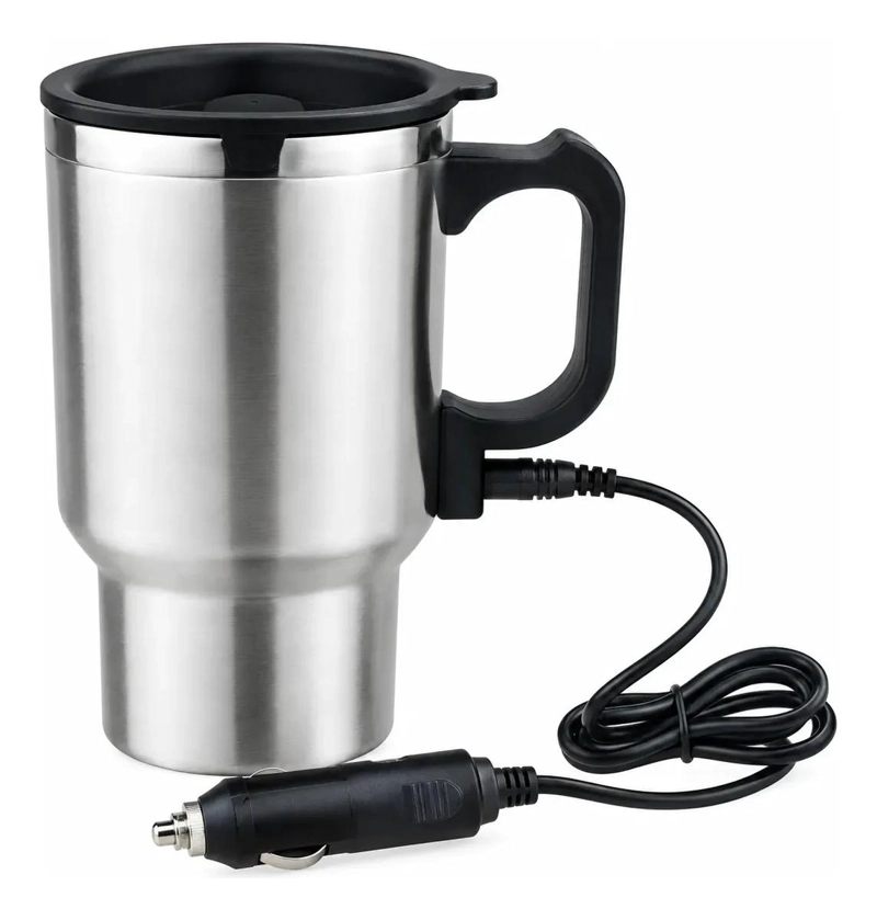 TAZA ELE CTRICA DE ACERO INOXIDABLE PARA AUTO 12V - 1