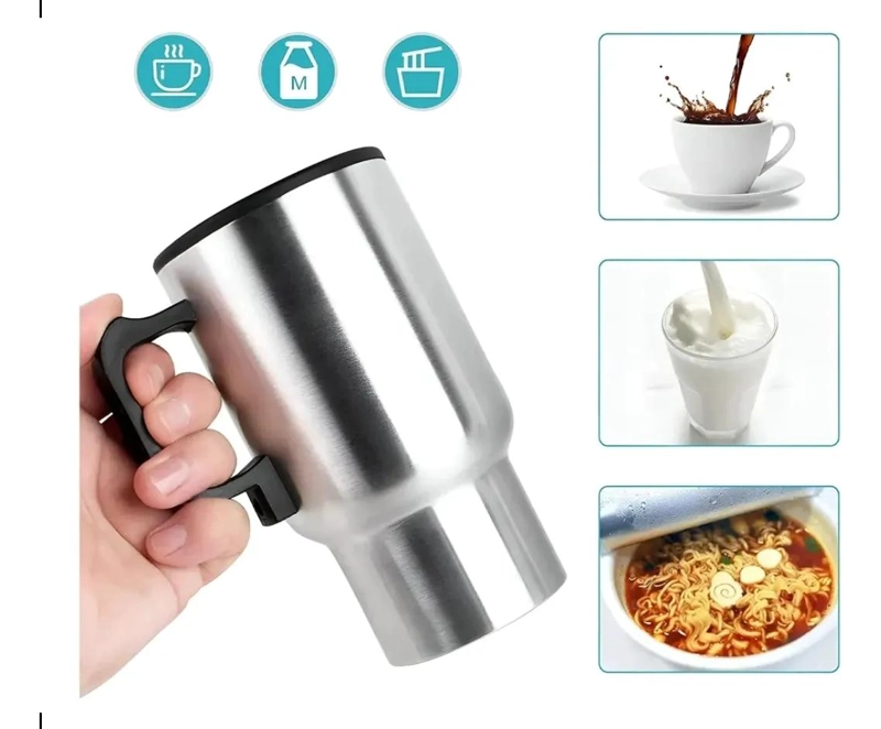 TAZA ELE CTRICA DE ACERO INOXIDABLE PARA AUTO 12V - 3