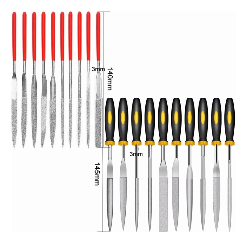 JUEGO DE 20 LIMAS DE PRECISION MULTIFUNCIONALES DE 3MM - 3