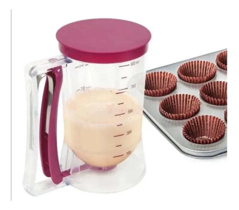 DISPENSADOR DE MASA LIQUIDA PARA REPOSTERIA 900ML BURDEOS - 2