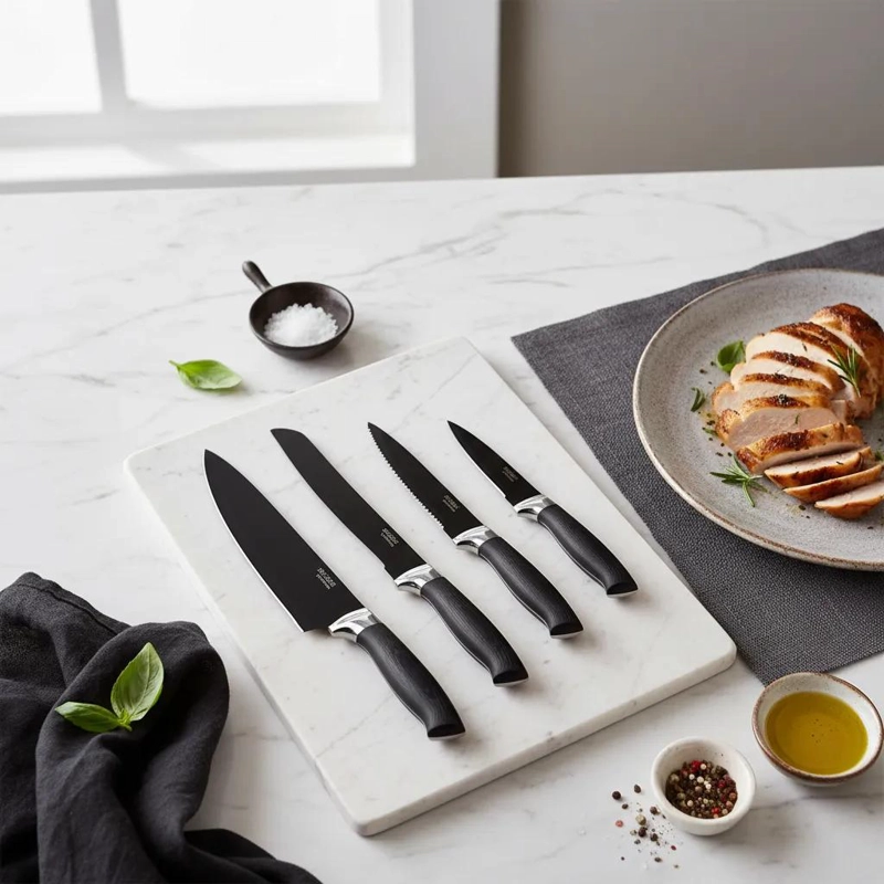 SET DE CUCHILLOS DE COCINA ANTIBACTERIAL 7 PIEZAS - 1