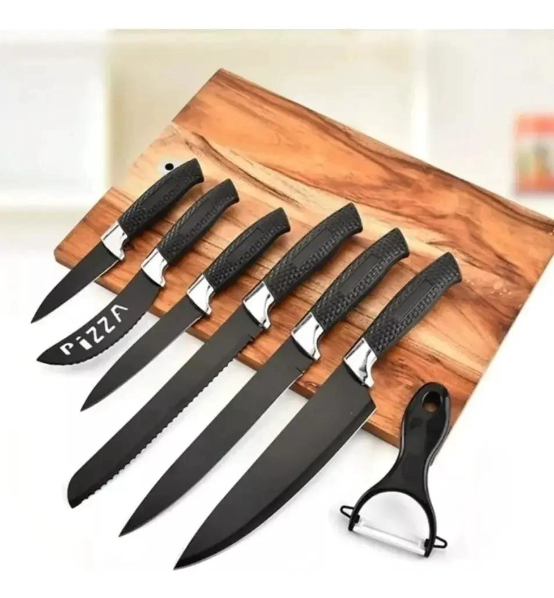 SET DE CUCHILLOS DE COCINA ANTIBACTERIAL 7 PIEZAS - 3