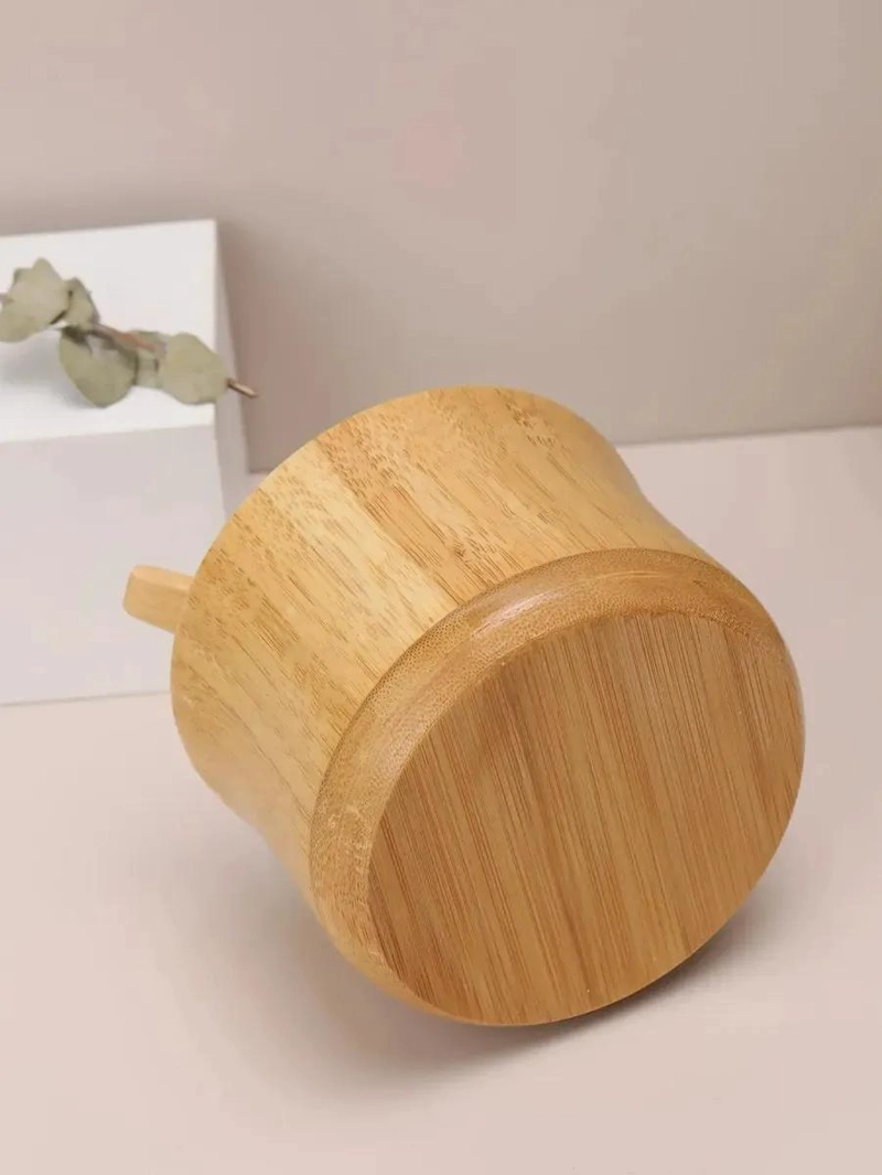 TARRO DE BAMBU CON TAPA Y CUCHARA PARA AZUCAR EN COCINA - 5