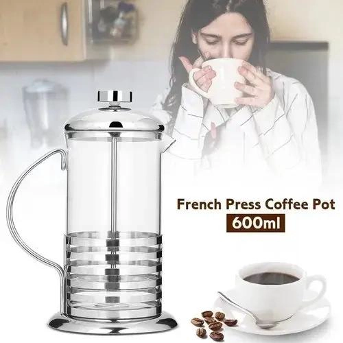 CAFETERA PRENSA FRANCESA ACERO INOXIDABLE 600 ML - 3