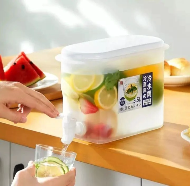 JARRA DISPENSADORA DE BEBIDAS CON GRIFO Y FILTRO 3500 ML - 4