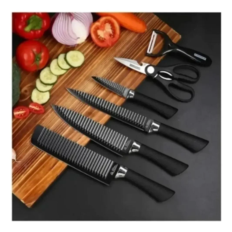 JUEGO DE 6 CUCHILLOS DE COCINA DE ALTA CALIDAD - 3