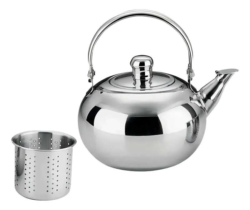 TETERA HERVIDOR CON INFUSOR DE 600ML COLOR GRIS - 1