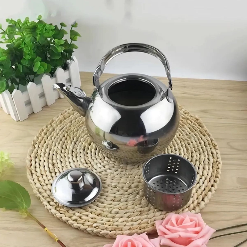 TETERA HERVIDOR CON INFUSOR DE 600ML COLOR GRIS - 2