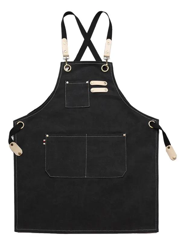 DELANTAL INFANTIL NEGRO PARA COCINAR Y PINTAR - 1