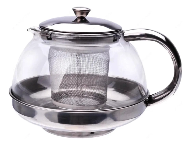 HERVIDOR INFUSOR DE VIDRIO DE 1050 ML PARA TE  Y HIERBAS - 1