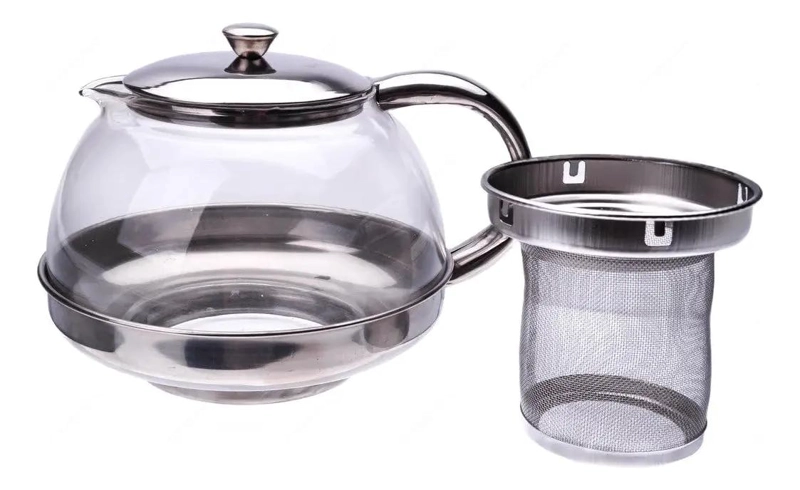 HERVIDOR INFUSOR DE VIDRIO DE 1050 ML PARA TE  Y HIERBAS - 2