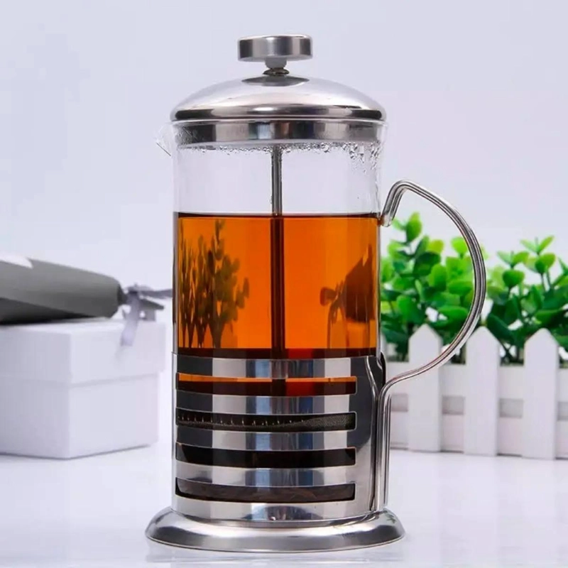 CAFETERA PRENSA FRANCESA DE ACERO INOXIDABLE 600 ML CON ESPUMADOR - 4