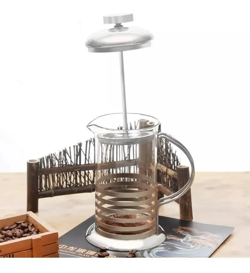 CAFETERA PRENSA FRANCESA DE ACERO INOXIDABLE 600 ML CON ESPUMADOR - 7