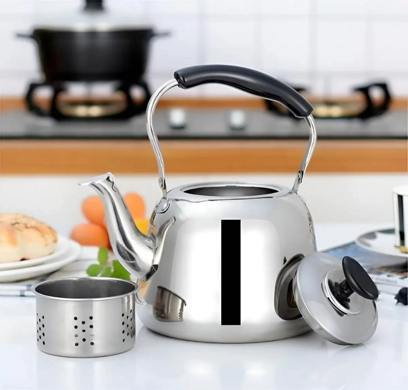 TETERA DE ACERO INOXIDABLE CON INFUSOR Y CAPACIDAD DE 2 LITROS - 6
