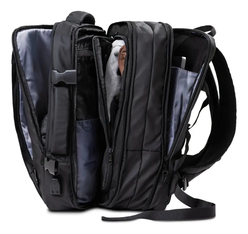 PACK DE 2 MOCHILAS IMPERMEABLES EXPANSIBLES 35L NEGRO - 2
