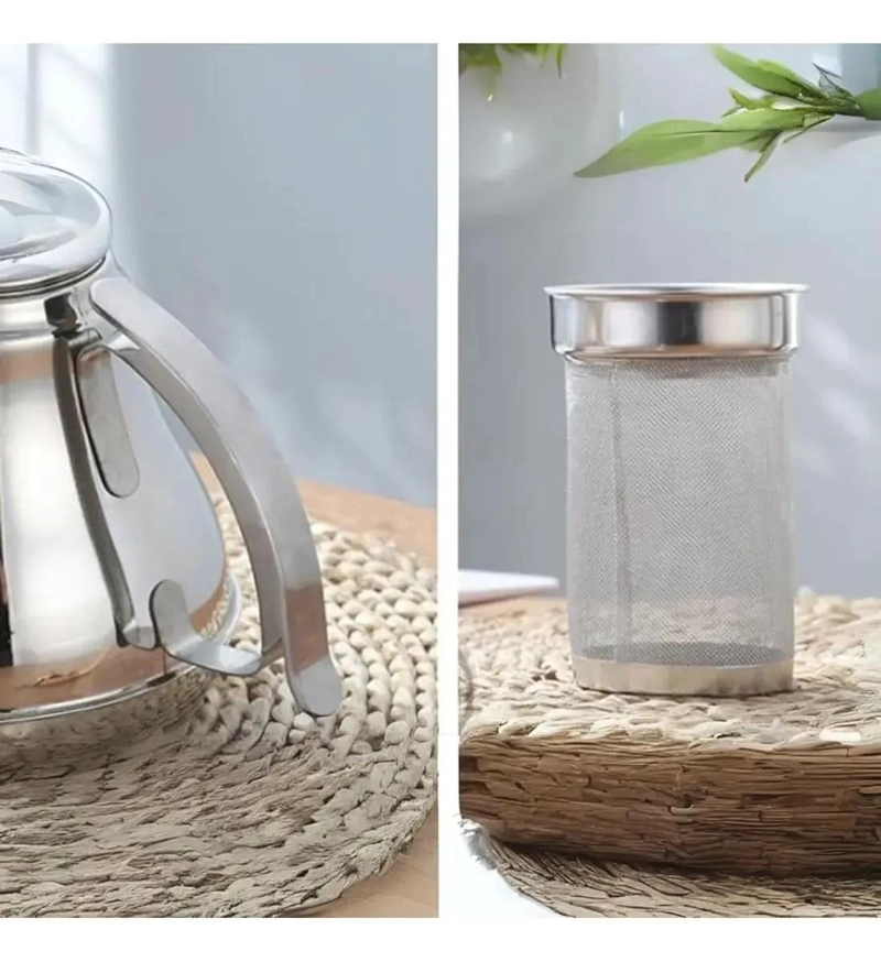 TETERA DE ACERO INOXIDABLE 1 LITRO CON FILTRO PARA INFUSIONES - 10