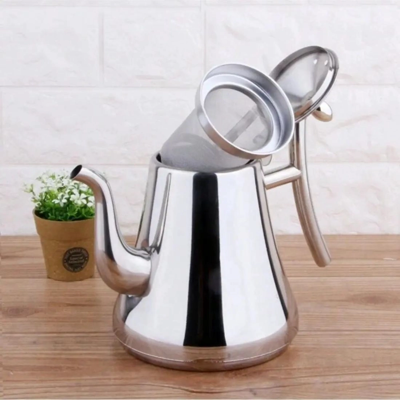 TETERA DE ACERO INOXIDABLE 1 LITRO CON FILTRO PARA INFUSIONES - 2