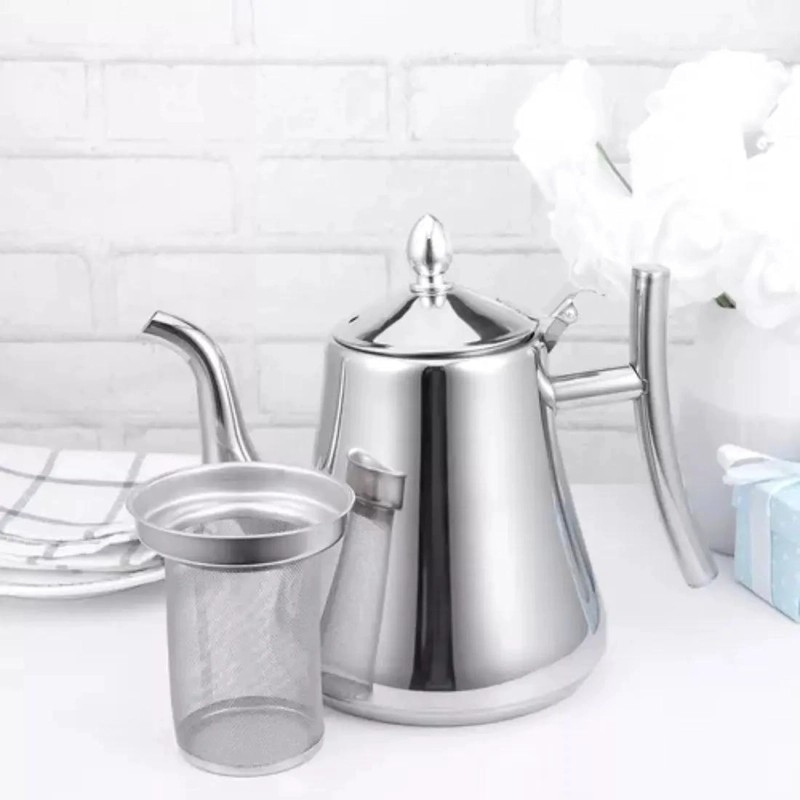 TETERA DE ACERO INOXIDABLE 1 LITRO CON FILTRO PARA INFUSIONES - 6