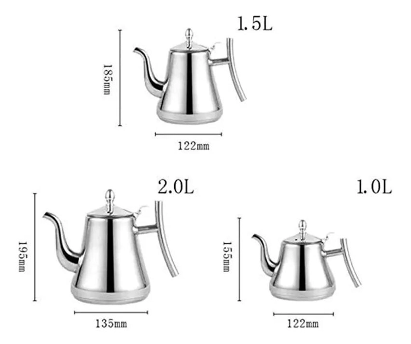 TETERA DE ACERO INOXIDABLE 1 LITRO CON FILTRO PARA INFUSIONES - 9