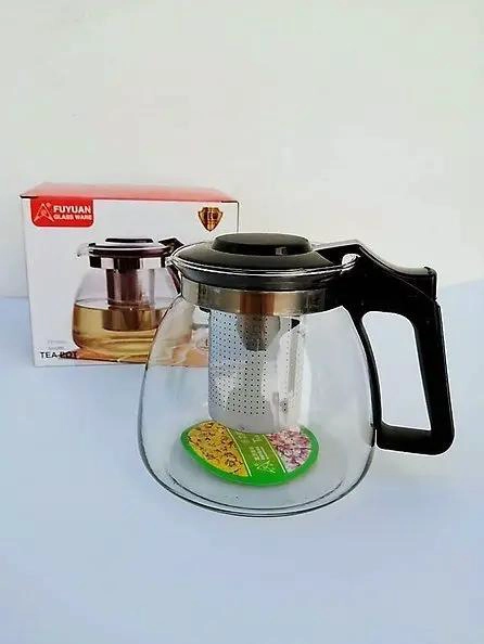 TETERA DE VIDRIO 900ML CON INFUSOR DE ACERO INOXIDABLE - 2