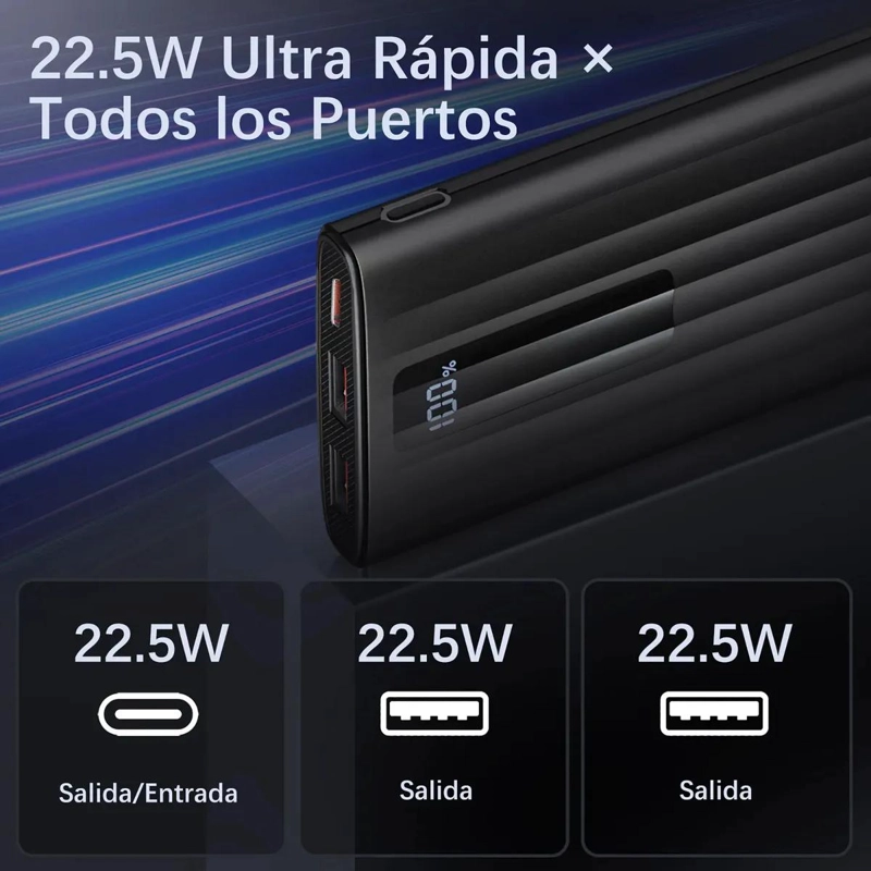 BATERIA EXTERNA 10000MAH CARGADOR PORTATIL 22.5W - 2