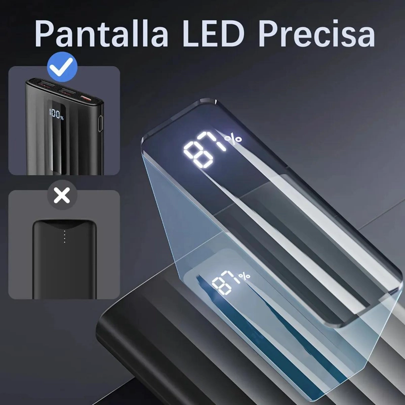 BATERIA EXTERNA 10000MAH CARGADOR PORTATIL 22.5W - 5