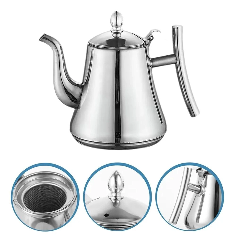 TETERA INFUSOR 1 LITRO ACERO INOXIDABLE ELEGANTE Y FUNCIONAL - 2