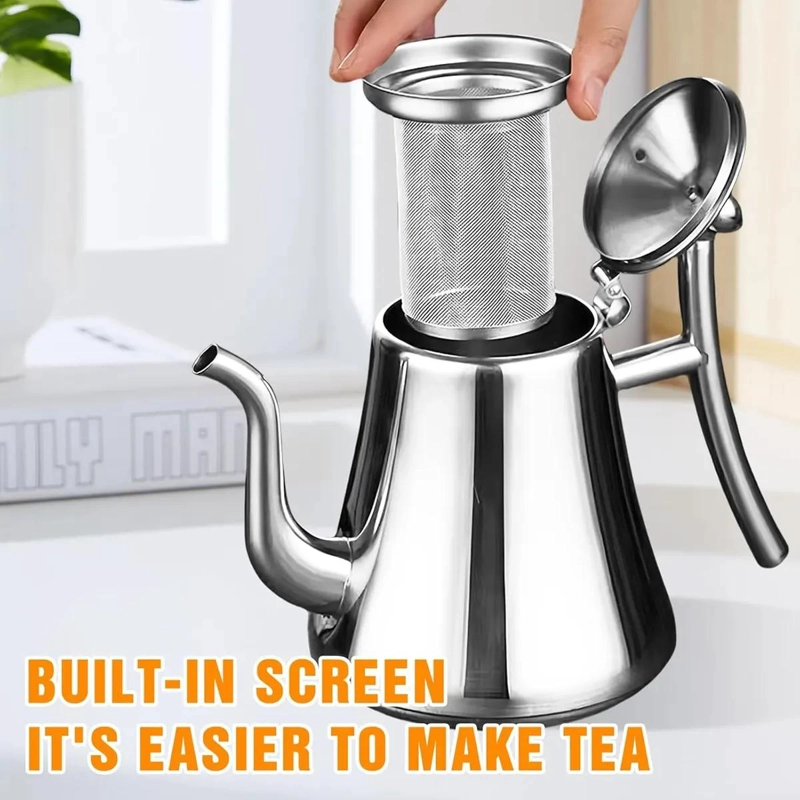 TETERA INFUSOR 1 LITRO ACERO INOXIDABLE ELEGANTE Y FUNCIONAL - 4