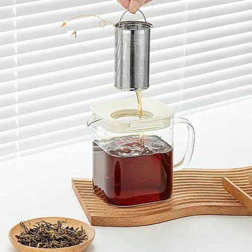 TETERA DE VIDRIO CON INFUSOR Y 4 TAZAS DE TE - 2