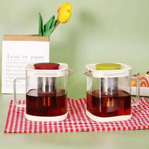 TETERA DE VIDRIO CON INFUSOR Y 4 TAZAS DE TE - 3