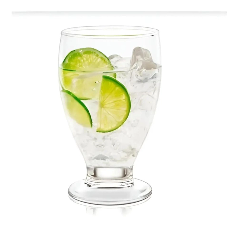 SET DE 6 COPAS DE CRISTAL PARA AGUA Y BEBIDAS TRANSPARENTES - 1