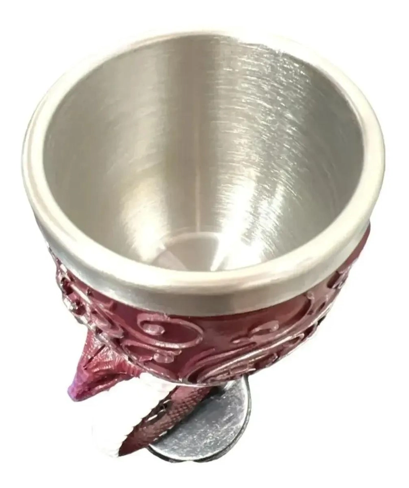 COPA GOTICA 3D DE DRAGON ROJO EN ACERO INOXIDABLE - 6