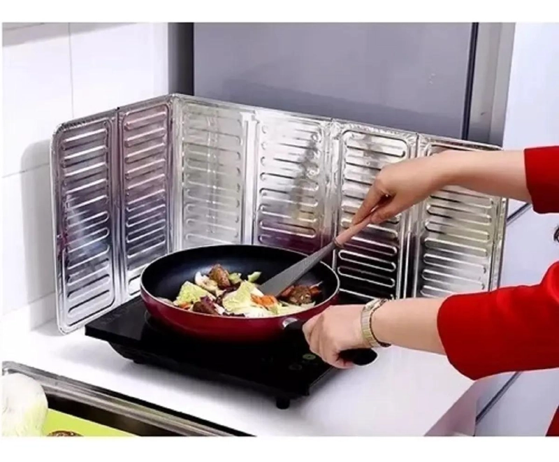 PROTECTOR ALUMINIO ANTI SALPICADURAS PARA COCINA Y CAMPING - 2