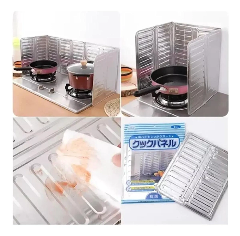PROTECTOR ALUMINIO ANTI SALPICADURAS PARA COCINA Y CAMPING - 4