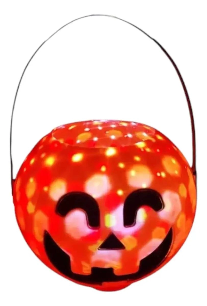 CUBETA CALABAZA ILUMINADA CON LUZ Y SONIDO PARA HALLOWEEN - 4