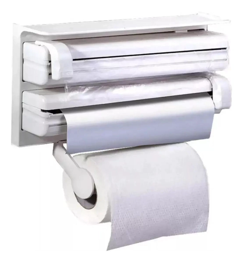 DISPENSADOR TRIPLE DE PAPEL ALUMINIO Y FILM PARA COCINA - 1