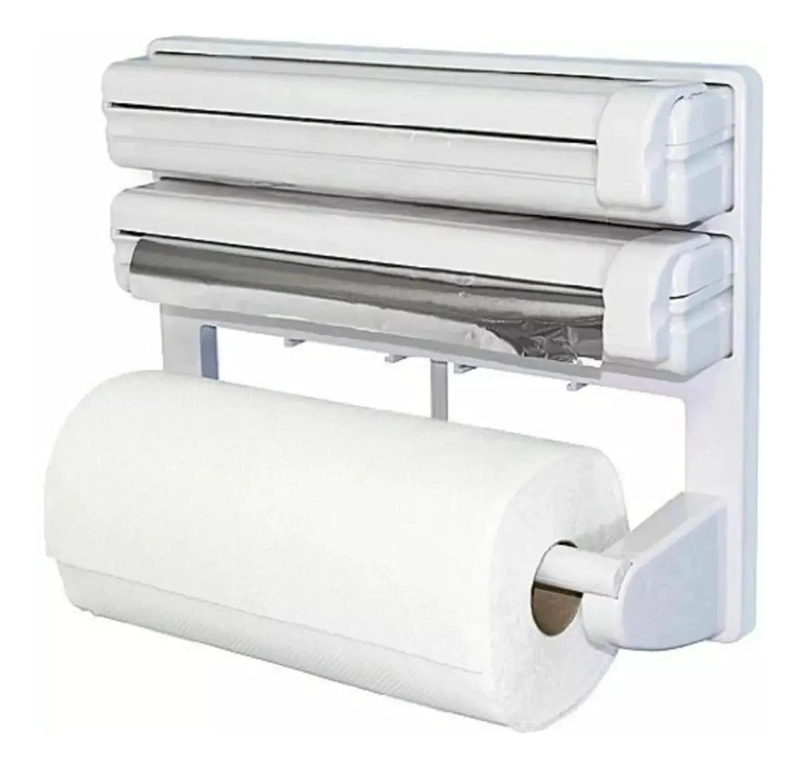 DISPENSADOR TRIPLE DE PAPEL ALUMINIO Y FILM PARA COCINA - 2